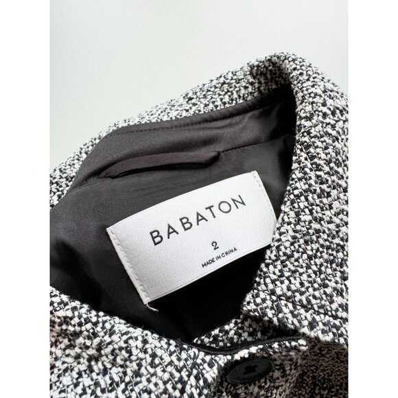 Aritzia BABATON Joan Black Cotton Linen Tweed Oversized Shirt Jacket, Size 2/M - Picture 10 of 16